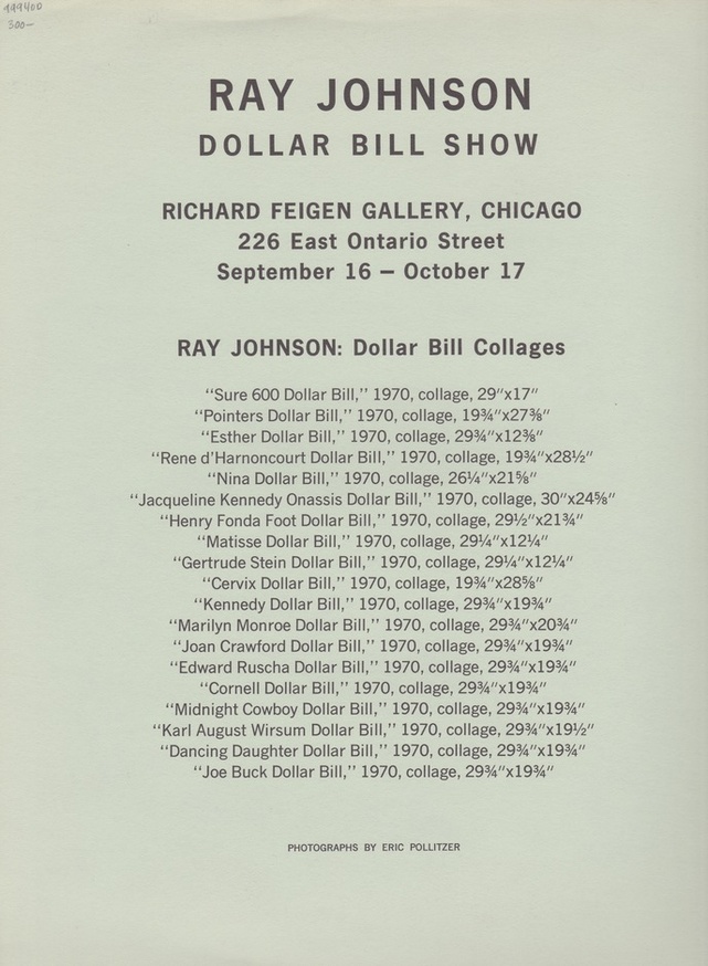 Ray Johnson : Dollar Bill Show thumbnail 2