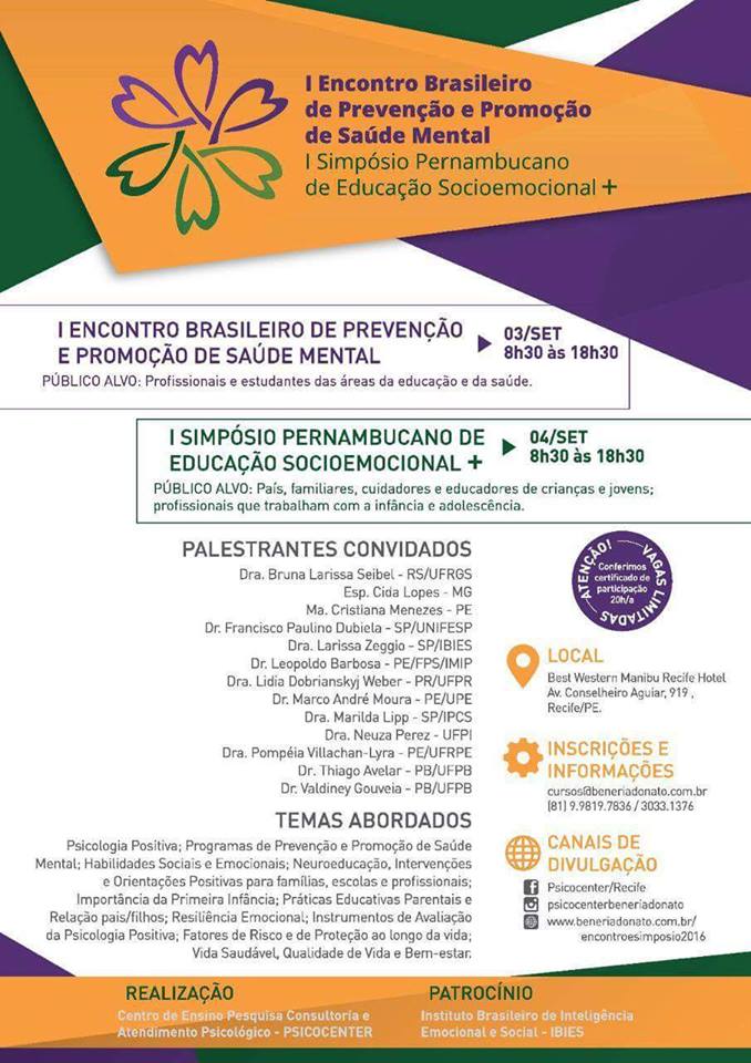 I Encontro Brasileiro de Prevenção e Promoção de Saúde Mental