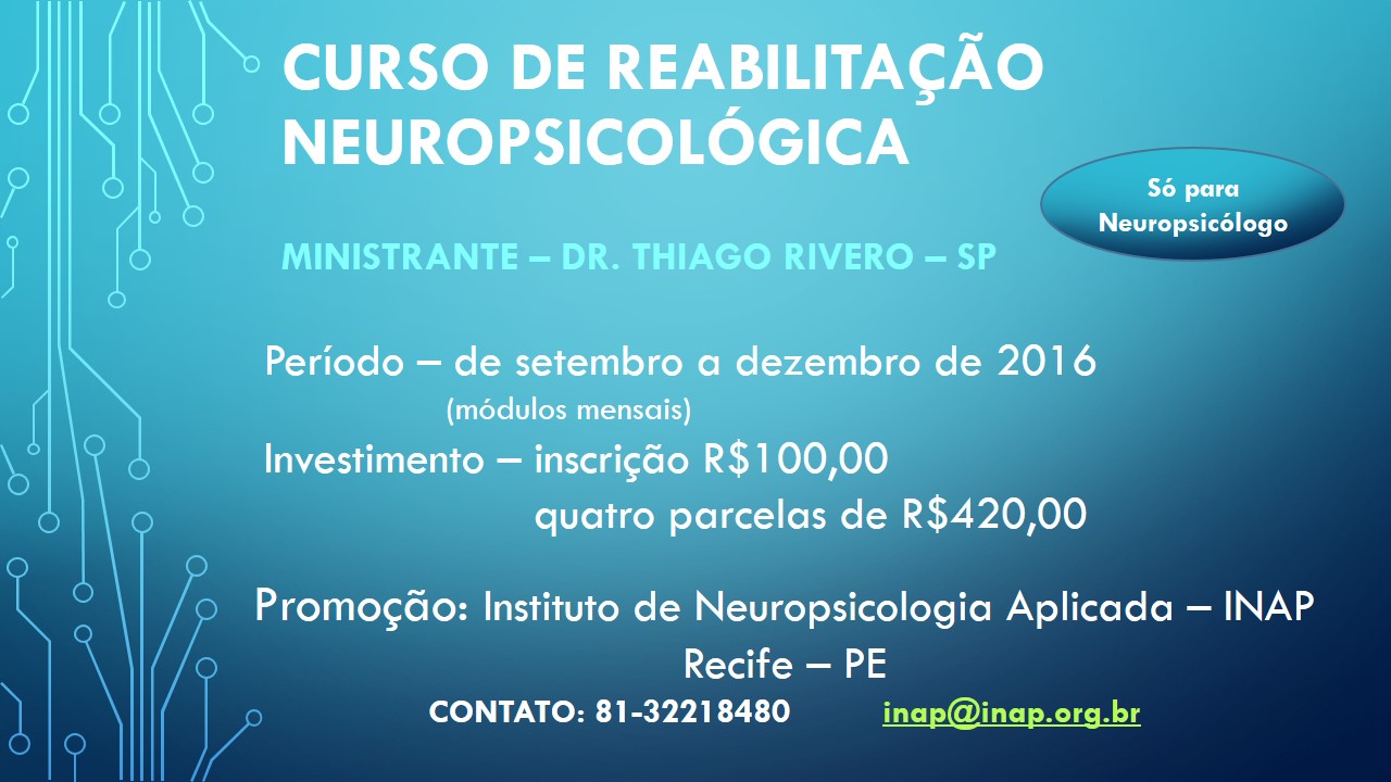 Curso de Reabilitação Neuropsicológica