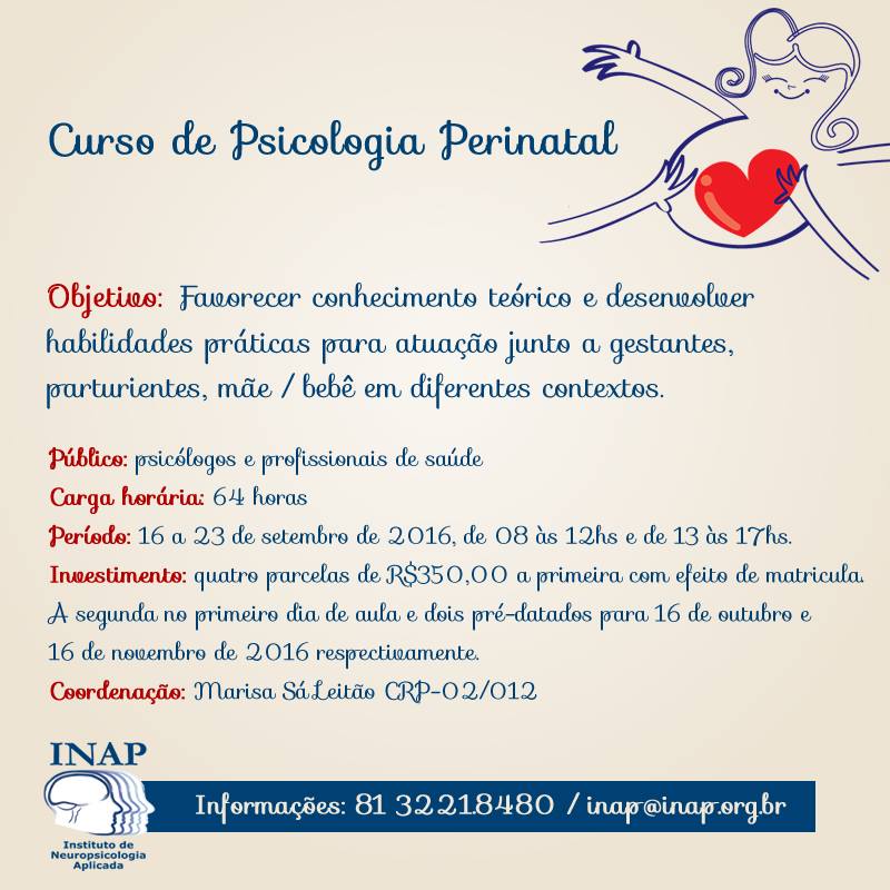 Curso de Psicologia Perinatal