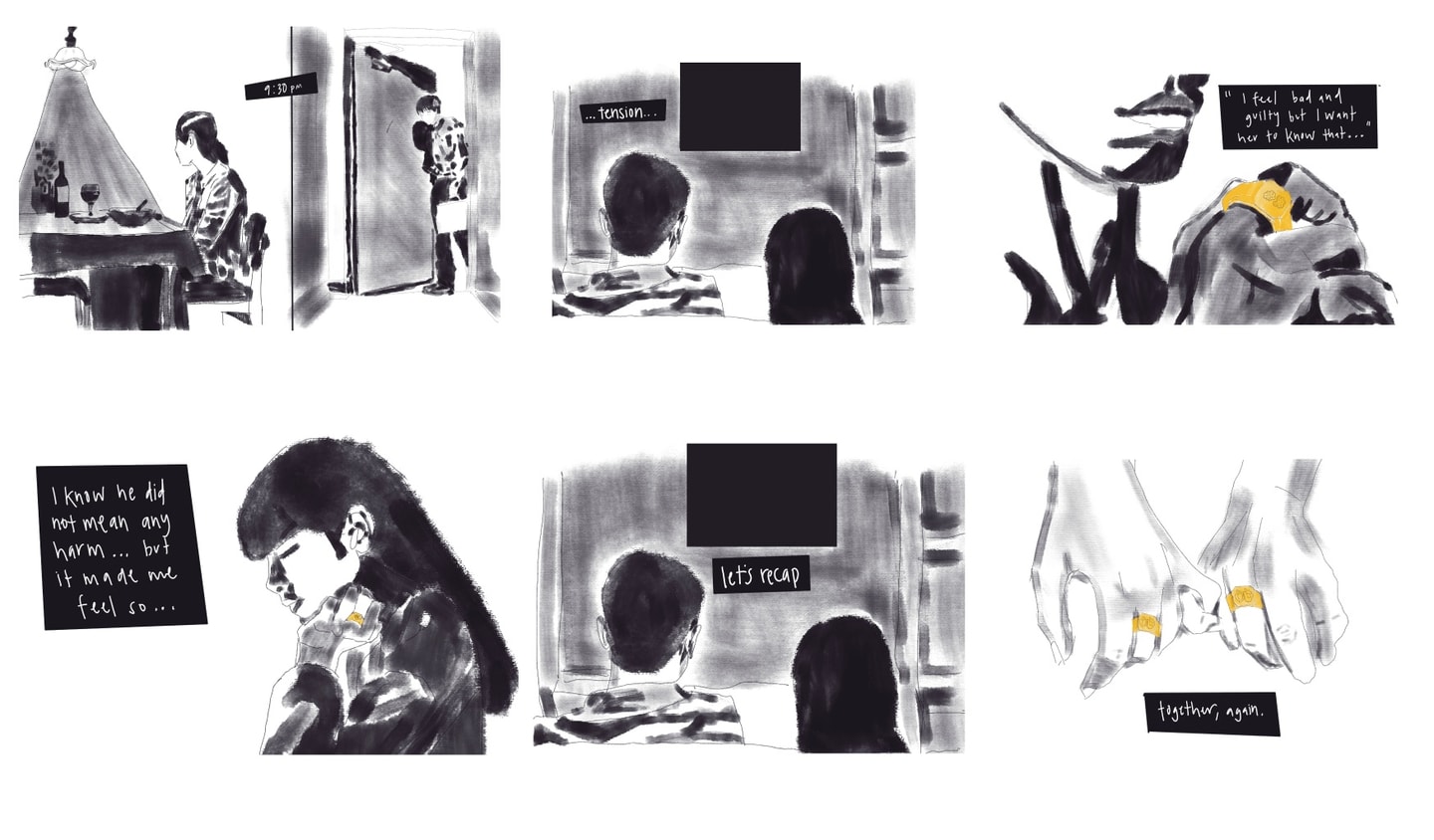 black and white storyboard