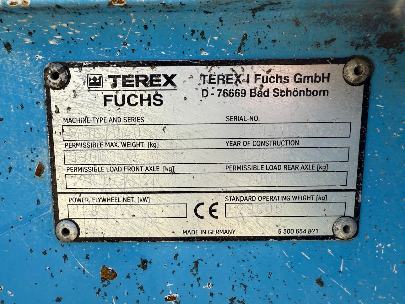 Used 2008 Fuchs MHL340D For Sale