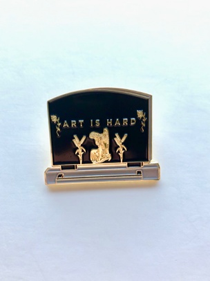 Art Is Hard Lapel Pin
