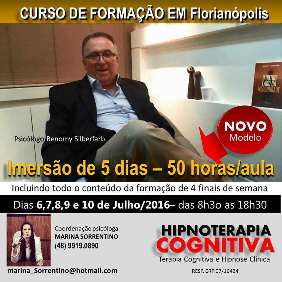 Curso de imersão em HIPNOTERAPIA COGNITIVA