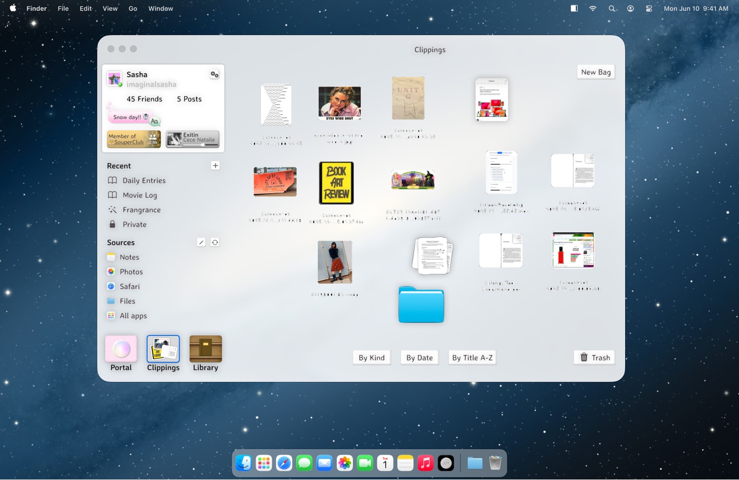 screenshot of app design