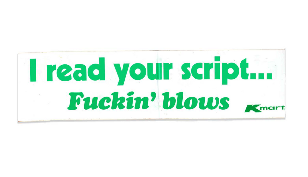 I Read Your Script... Sticker