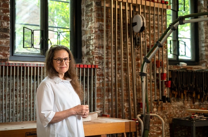 Amy Hauft in her studio