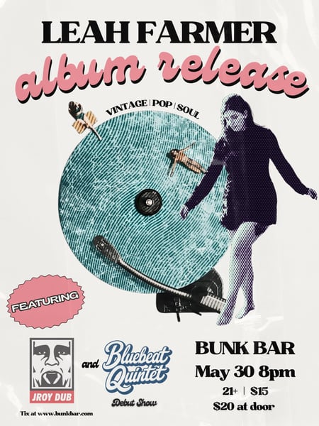 Leah Farmer, JRoy Dub and Bluebeat Quintet event image