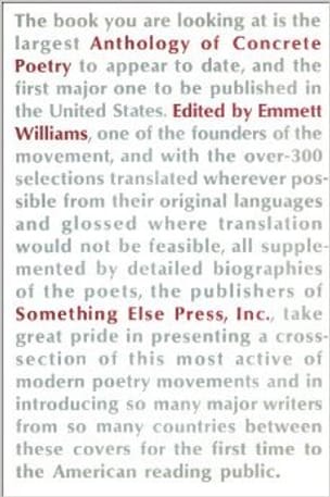 An Anthology of Concrete Poetry [first edition, hardback]