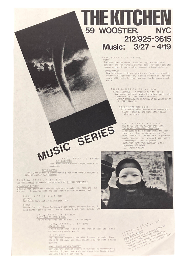 The Kitchen March 27-April 19, 1985 Music Series [The Kitchen Posters]