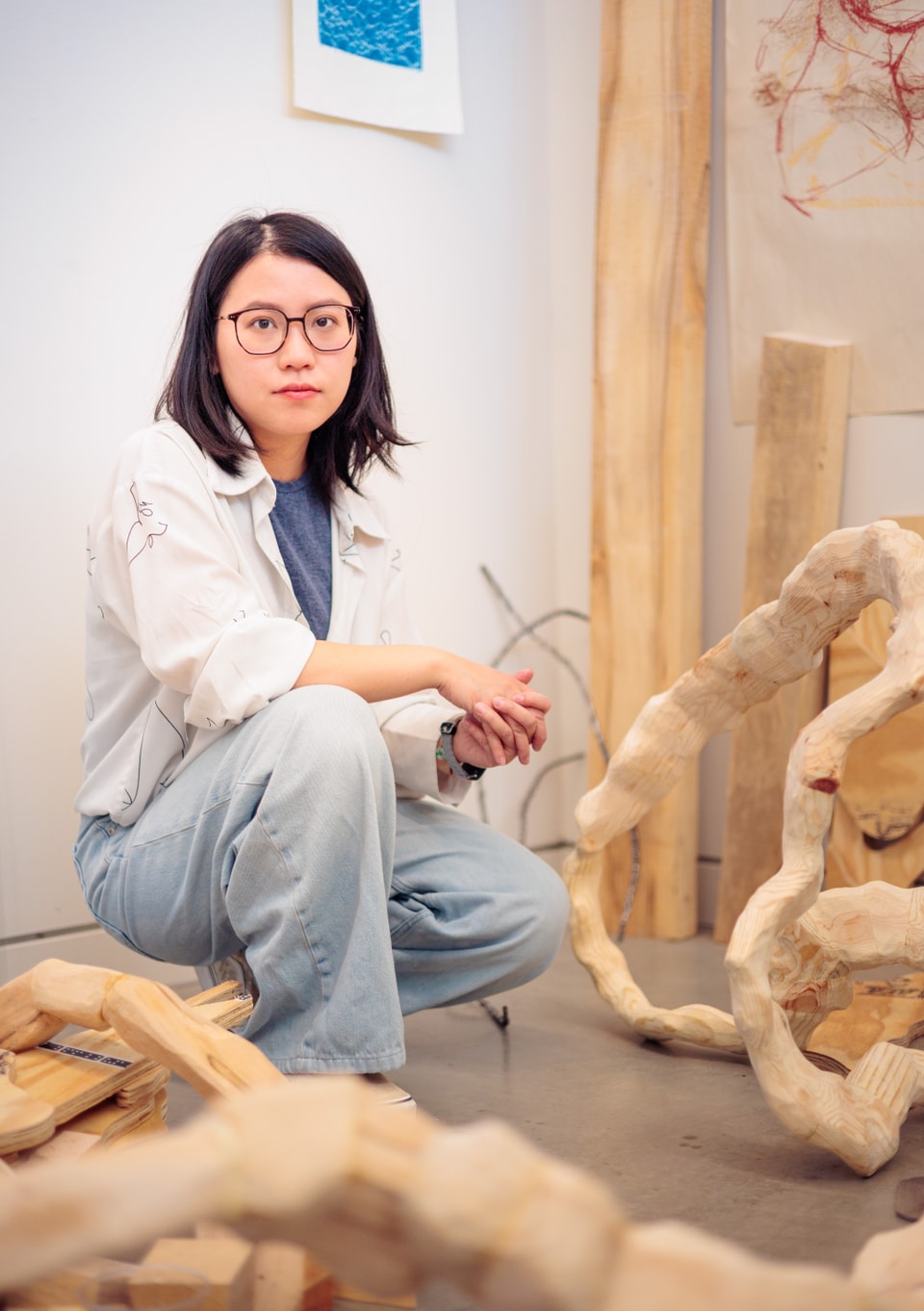 portrait of Shiyao Fu in studio