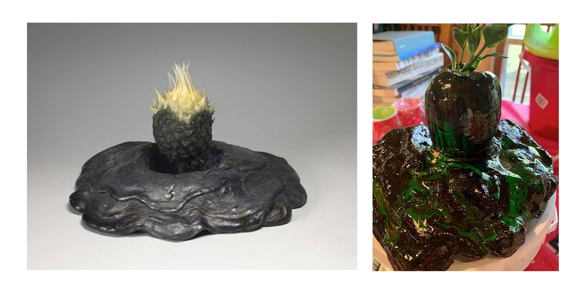 [Keith Edmier's _Cycas revoluta bulbil_, 2003, acrylic, cast urethane form on basalt base, Gift of Marianne Boesky, 2015.38.1](https://tang.skidmore.edu/collection/artworks/1194-cycas-revoluta-bulbil) re-created by Chloe Walker 