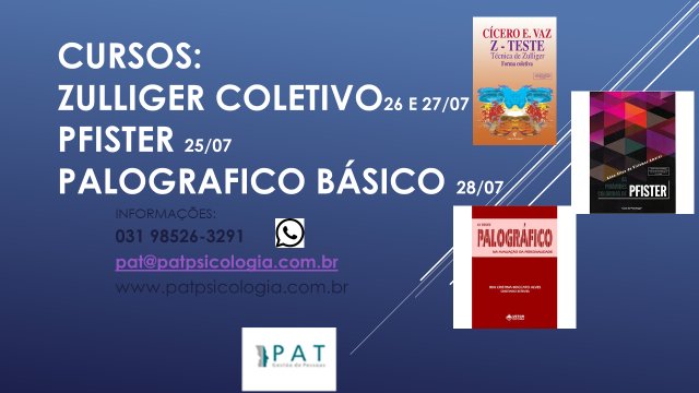 CURSOS DE ZULLIGER COLETIVO, PFISTER E PALOGRÁFICO