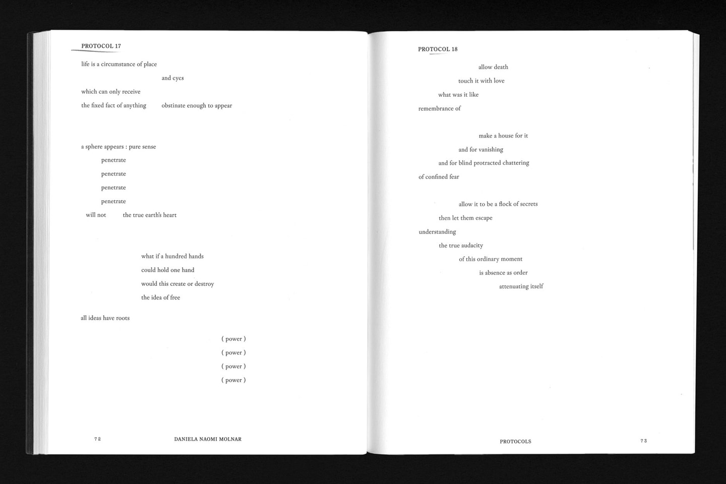 open pages for Protocols
