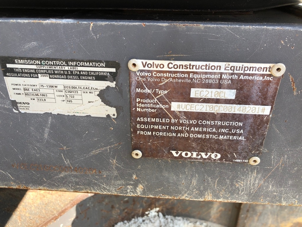 Used 2007 Volvo EC210CL For Sale