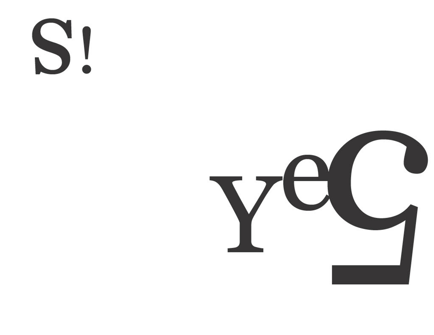 Letterform in layout