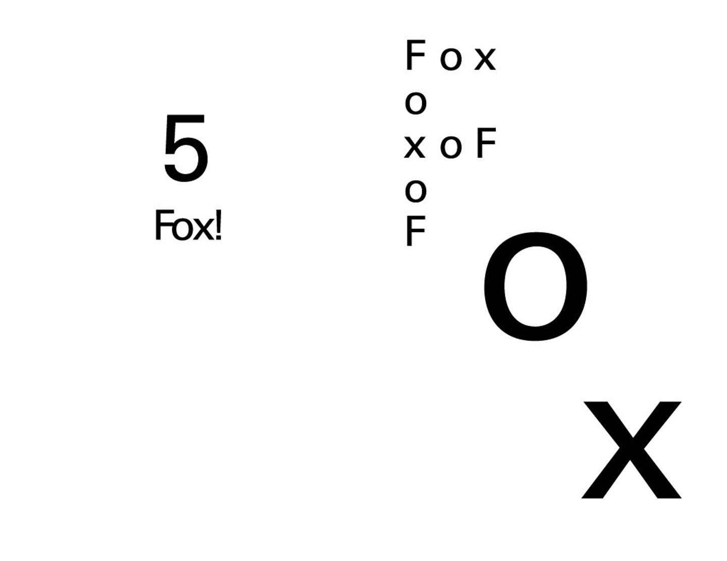 Letterform in layout