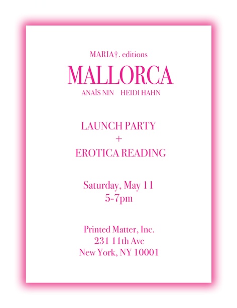 Mallorca: Book Launch and Reading with MARIA†.