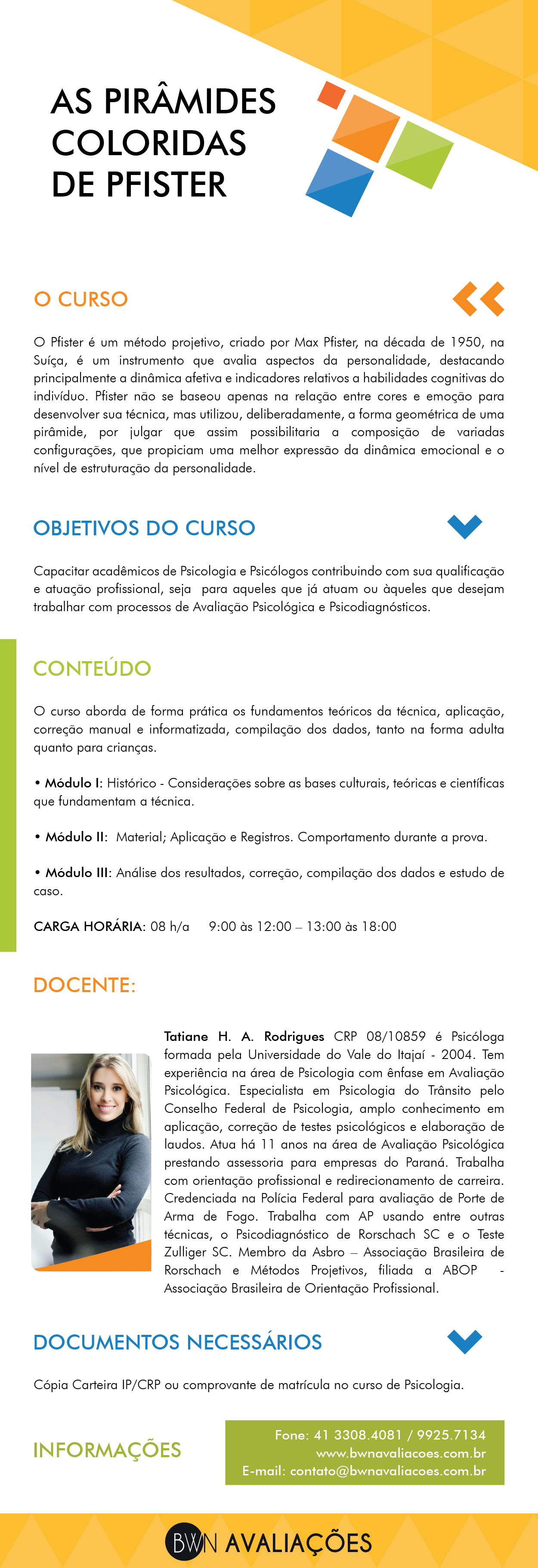 Curso teste As Pirâmides Coloridas de Pfister