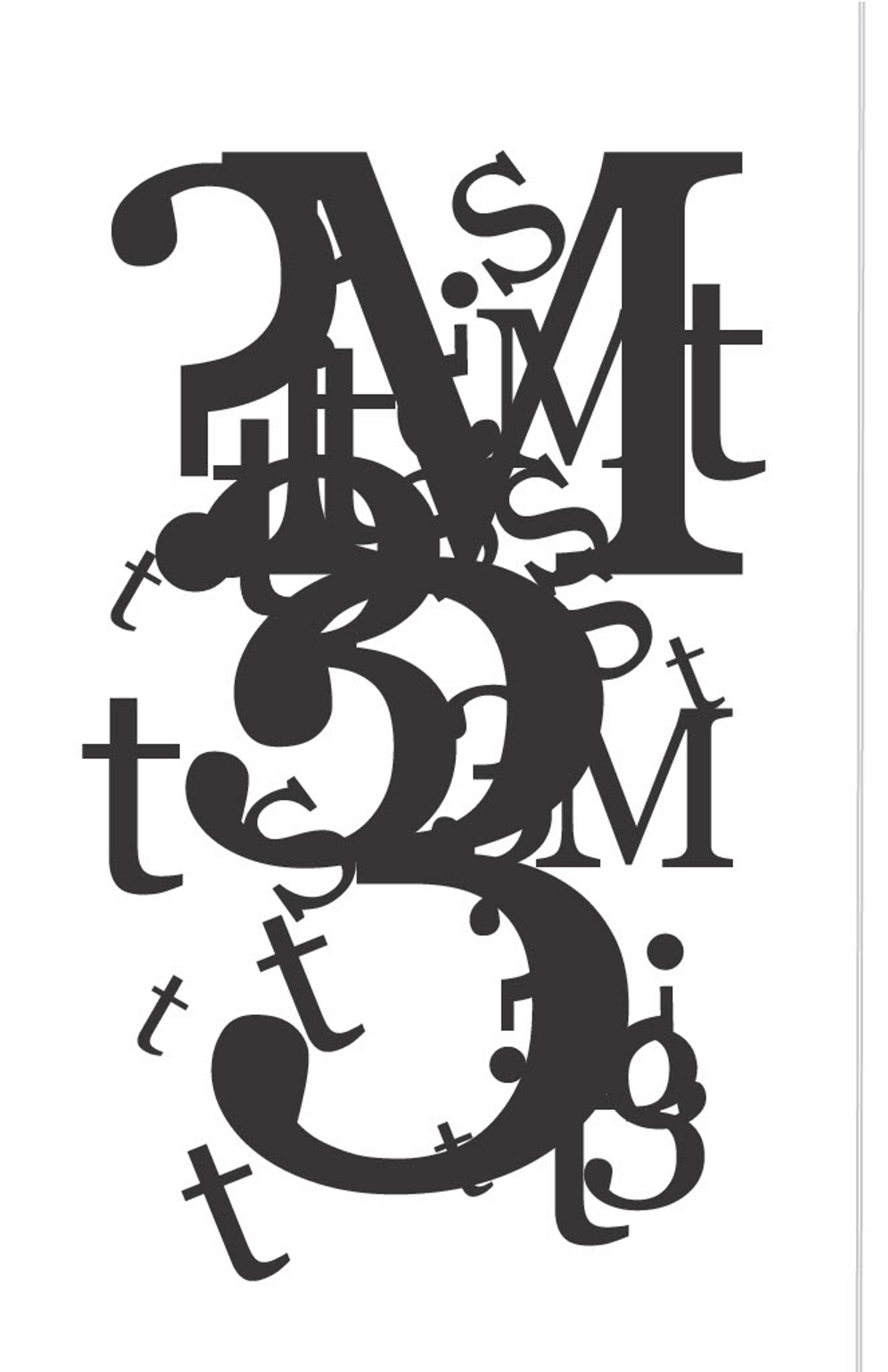 Letterform in layout