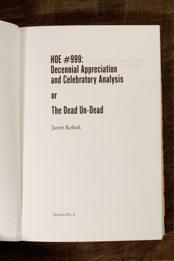 HOE #999 : Decennial Appreciation and Celebratory Analysis thumbnail 2
