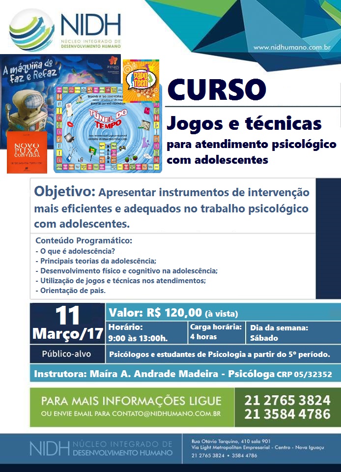 Jogos e Técnicas para atendimento psicológico com adolescentes