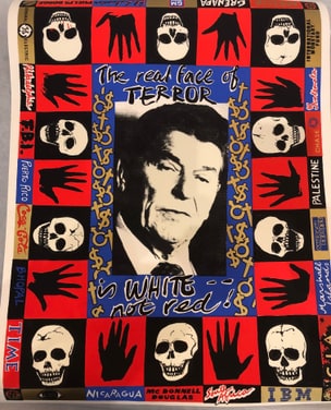 Untitled [The Real Face of Terror Is White Not Red] Poster