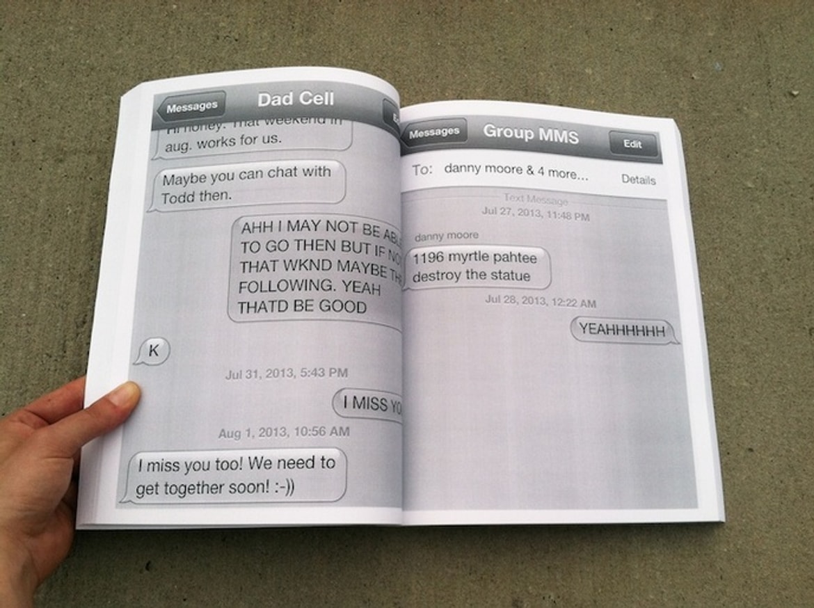 Am Schmidt One Month of Texting in Caps Lock Printed Matter