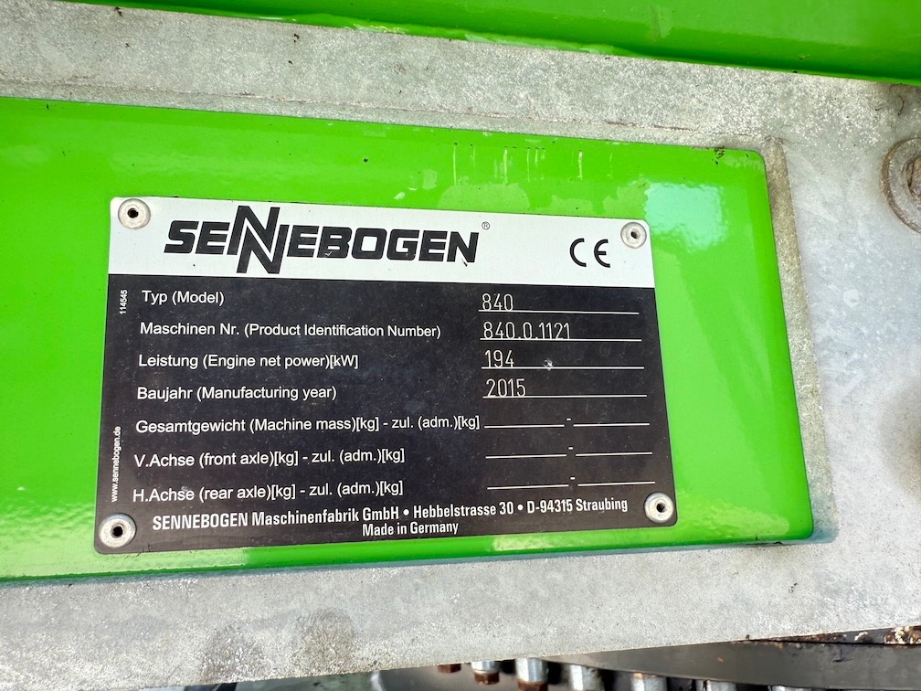 Used 2015 Sennebogen 840M For Sale