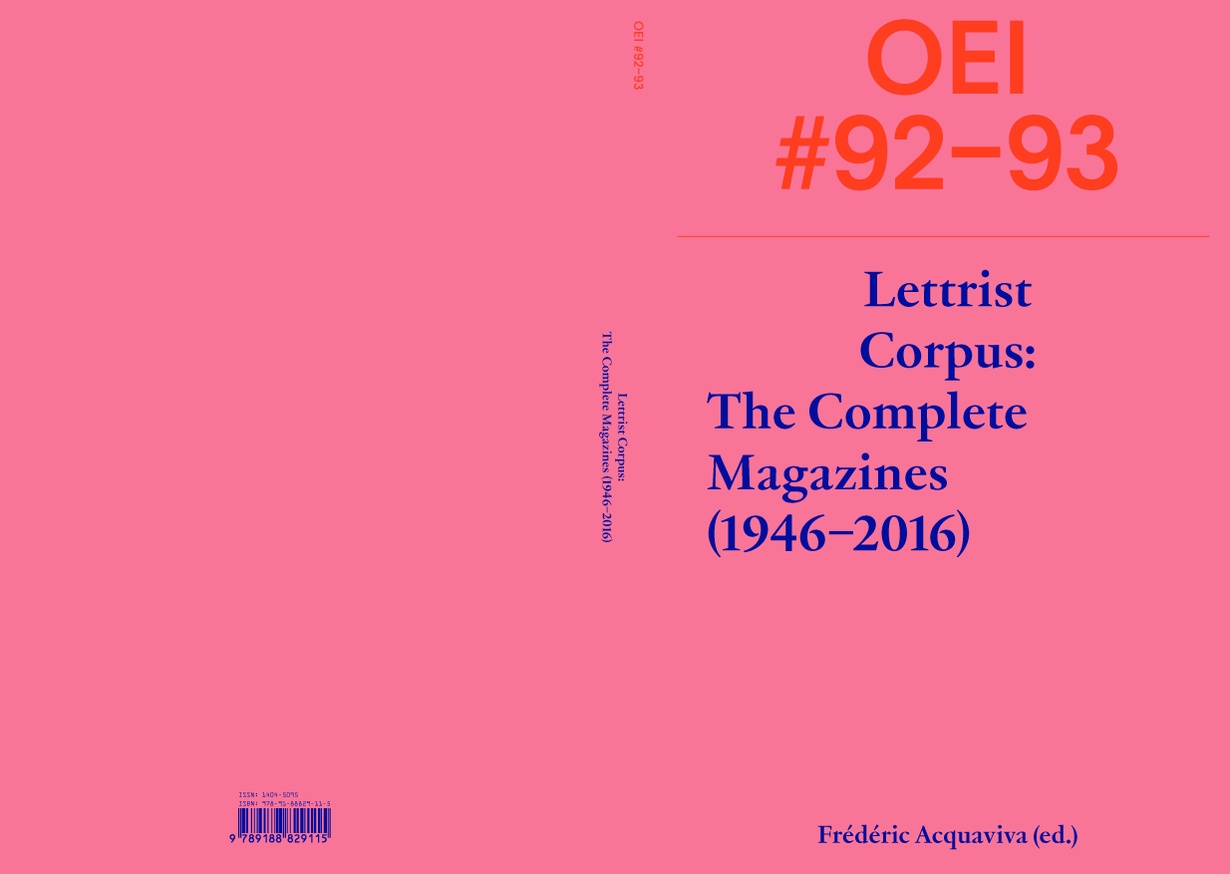  OEI #92-93: Lettrist Corpus: The Complete Magazines (1946–2016)