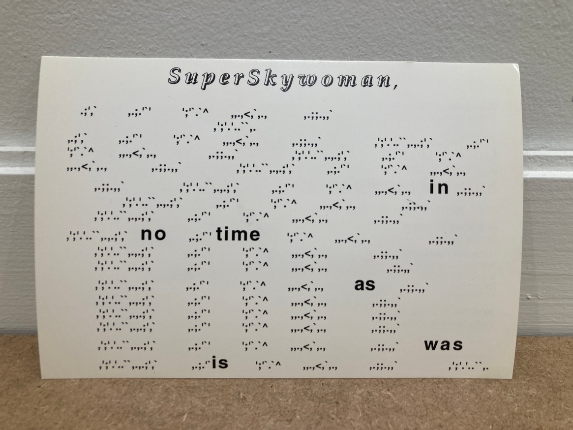 Coco Gordon's SuperSkywoman Book Launch at Printed Matter [Announcement Card]