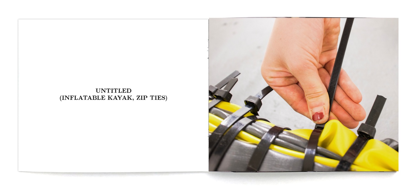 Mira Dayal And Bat Ami Rivlin Untitled Inflatable Kayak Zip Ties Printed Matter