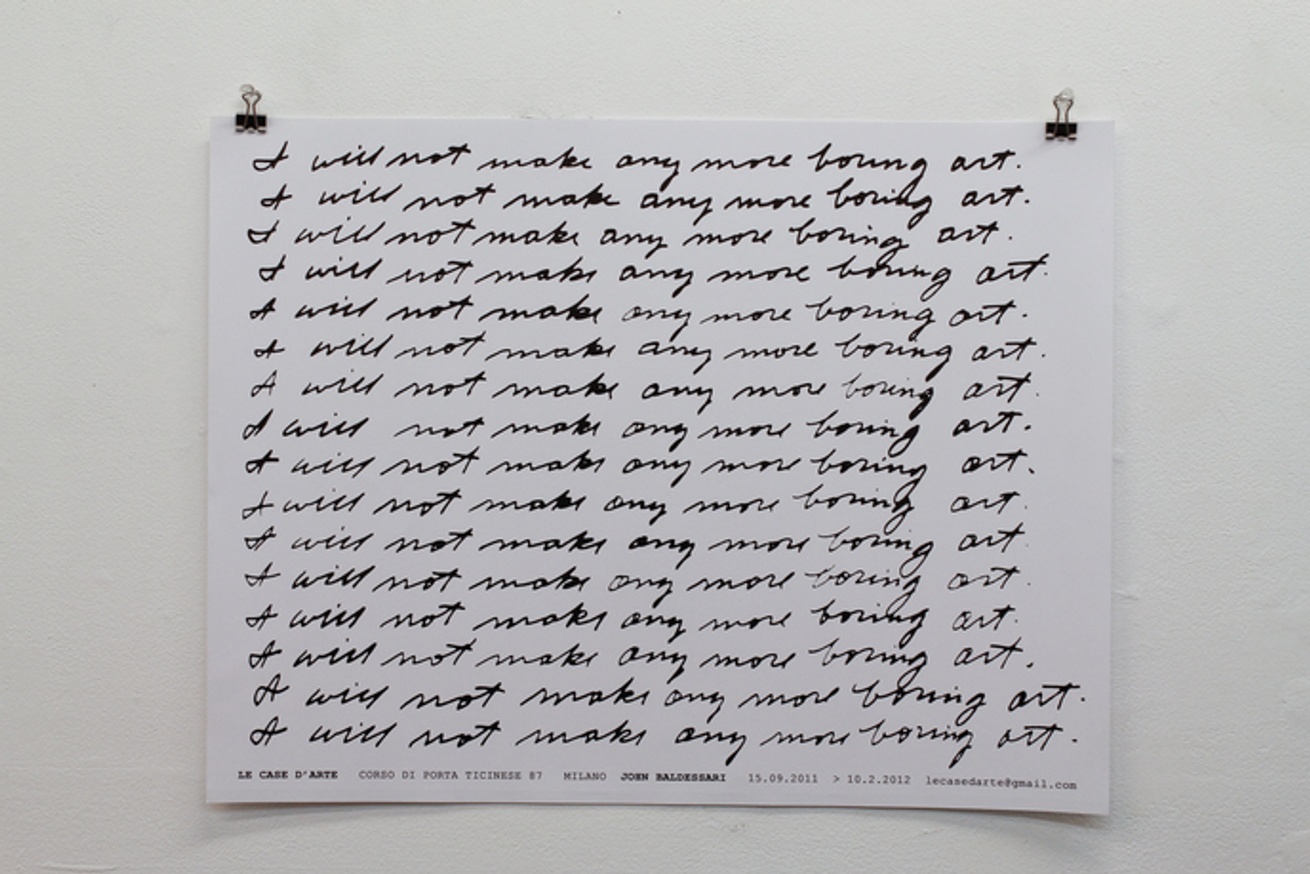 John Baldessari I Will Not Make Any More Boring Art