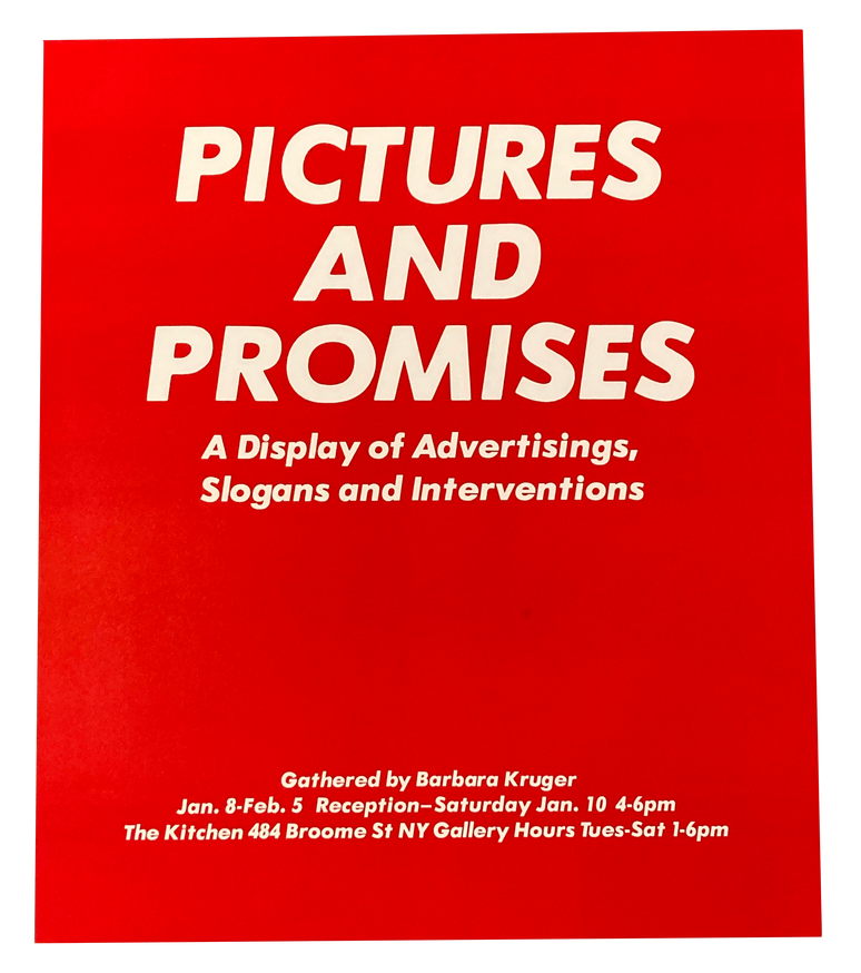Pictures and Promises: A Display of Advertisings, Slogans and Interventions, January 8-February 5, 1981 [The Kitchen Posters] thumbnail 1