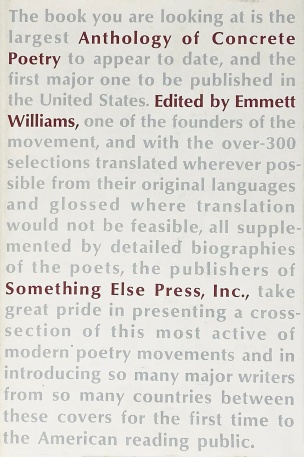 An Anthology of Concrete Poetry [first edition, hardback]