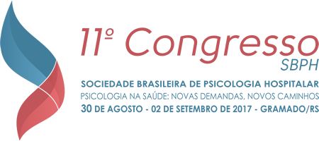 11 Congresso da Sociedade Brasileira de Psicologia Hospitalar - Psicologia na saúde:  novas demandas, novos caminhos