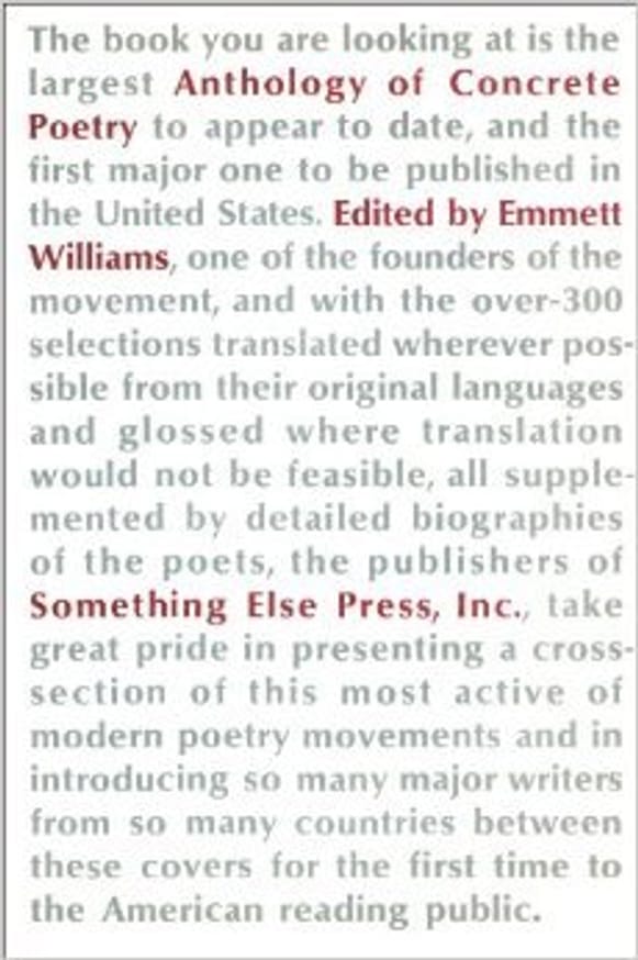 An Anthology of Concrete Poetry [first edition, hardback]