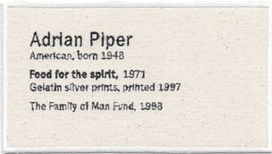 Permanent Collection Canvas Patch: Adrian Piper