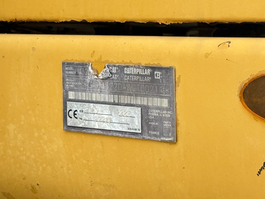 Used 2007 Caterpillar M322D MH For Sale