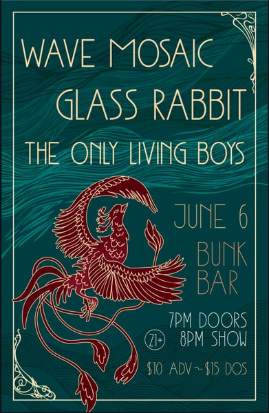 Wave Mosaic, Glass Rabbit, The Only Living Boys event image