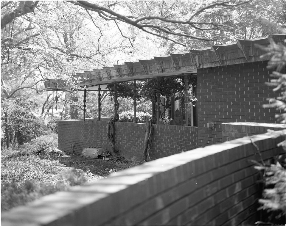 Black-and-white photo of the exterior facade of SAMARA House.