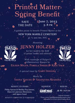 Ticket to Printed Matter's Spring Benefit ($500)