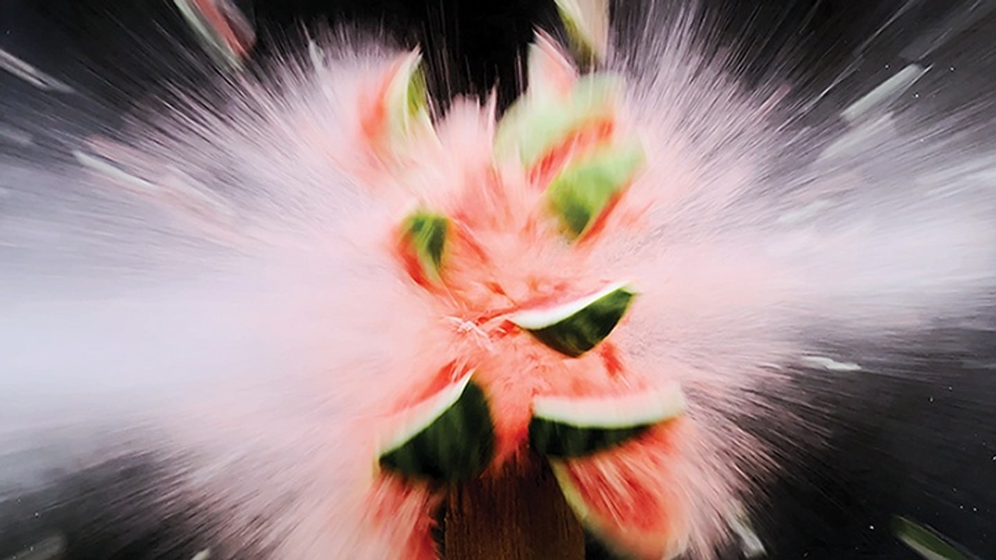 watermelon bursting apart