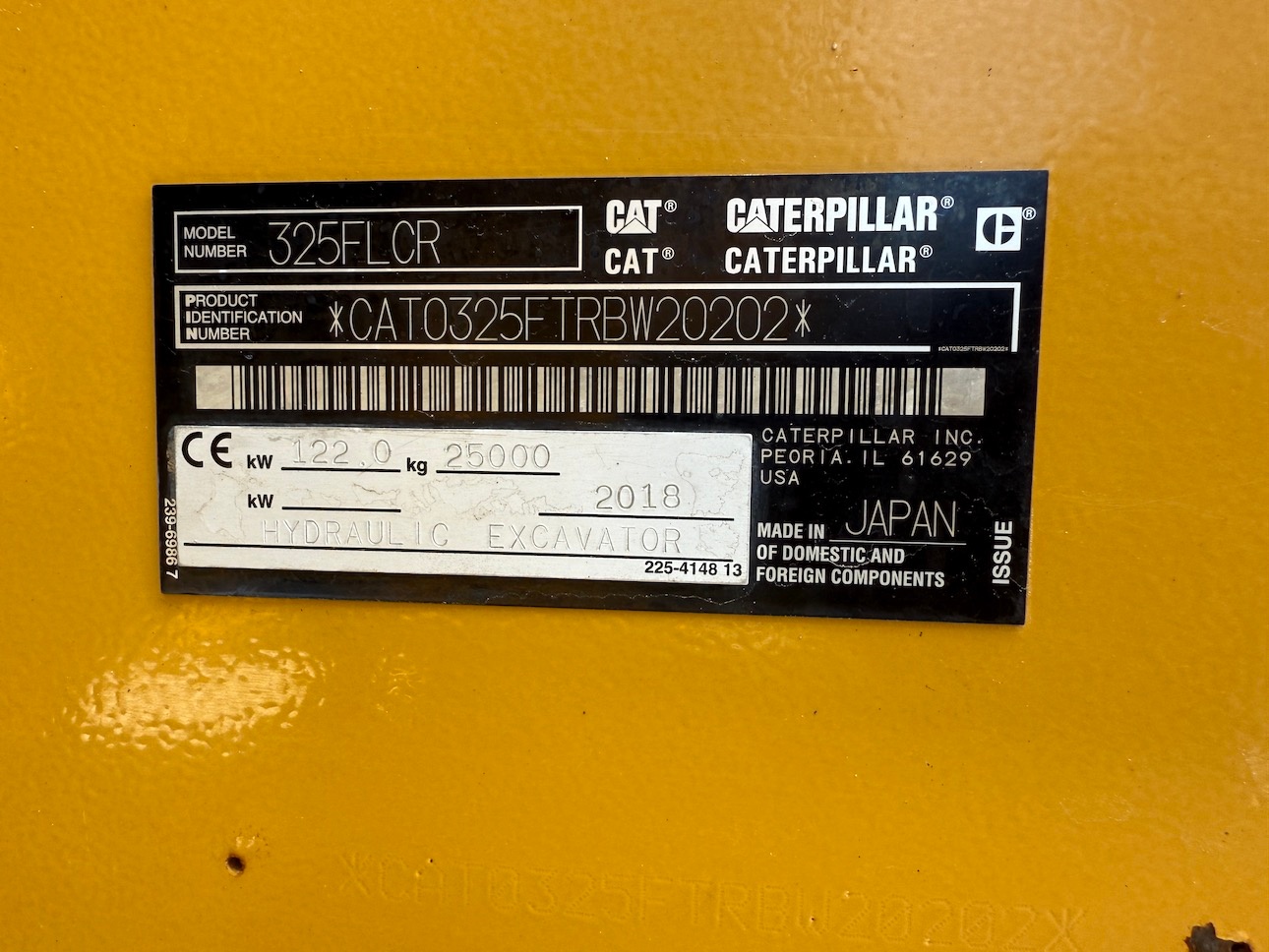 Used 2018 Caterpillar 325F L (AD) For Sale
