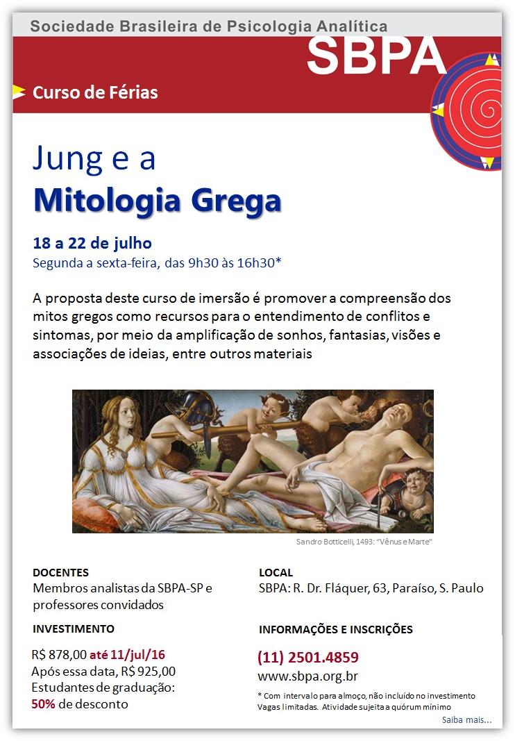 Curso de Férias: Jung e a Mitologia Grega
