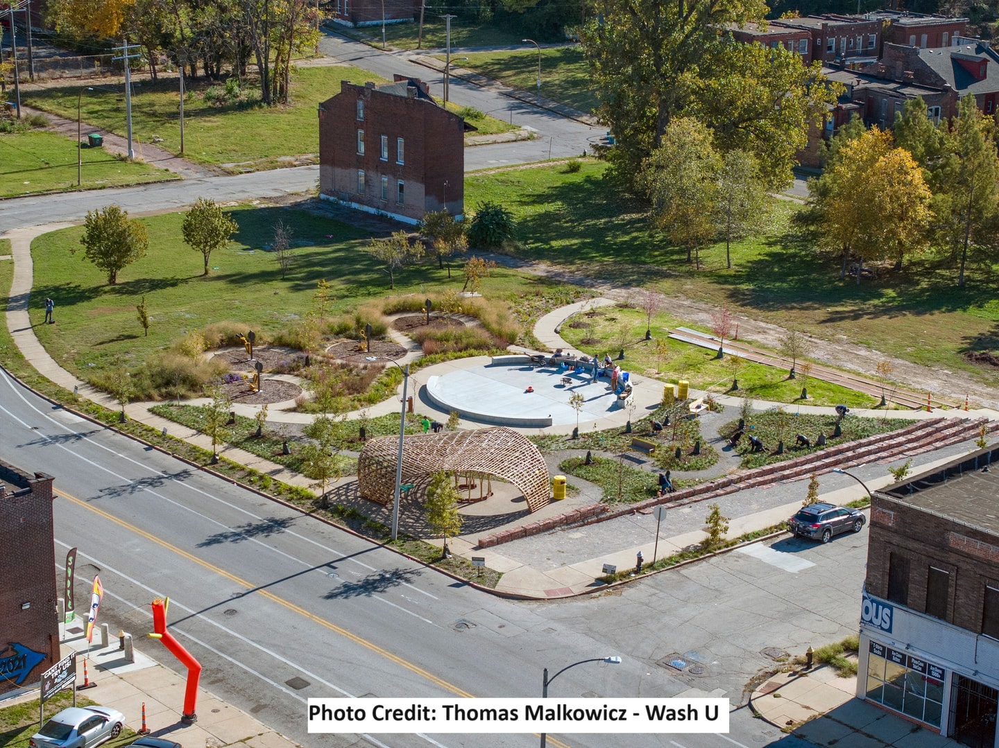 aerial photo of Peace Park