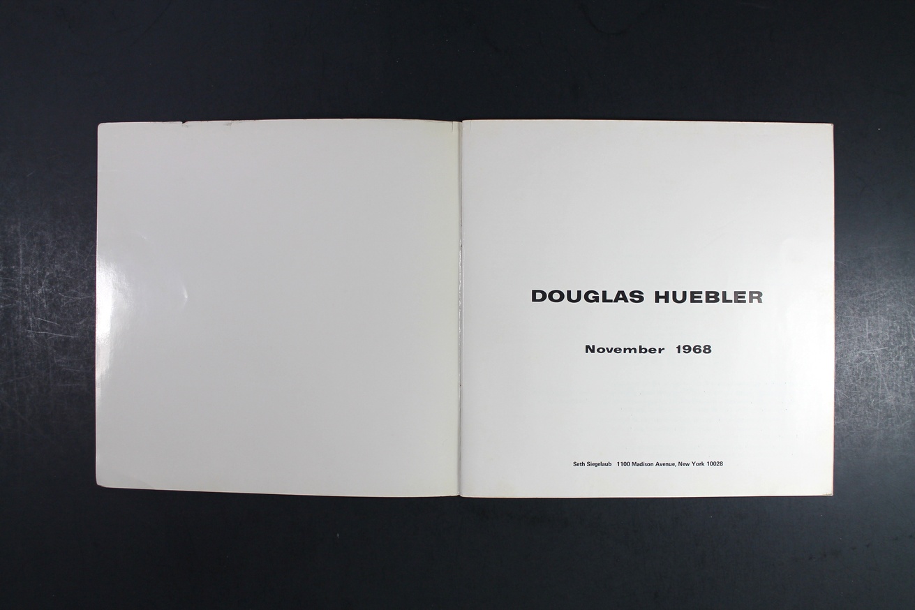 Douglas Huebler : November 1968 thumbnail 2