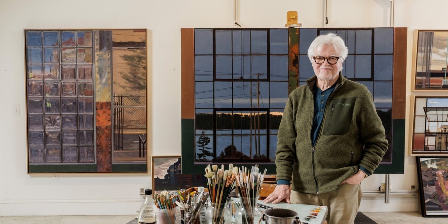 John Moore in his studio