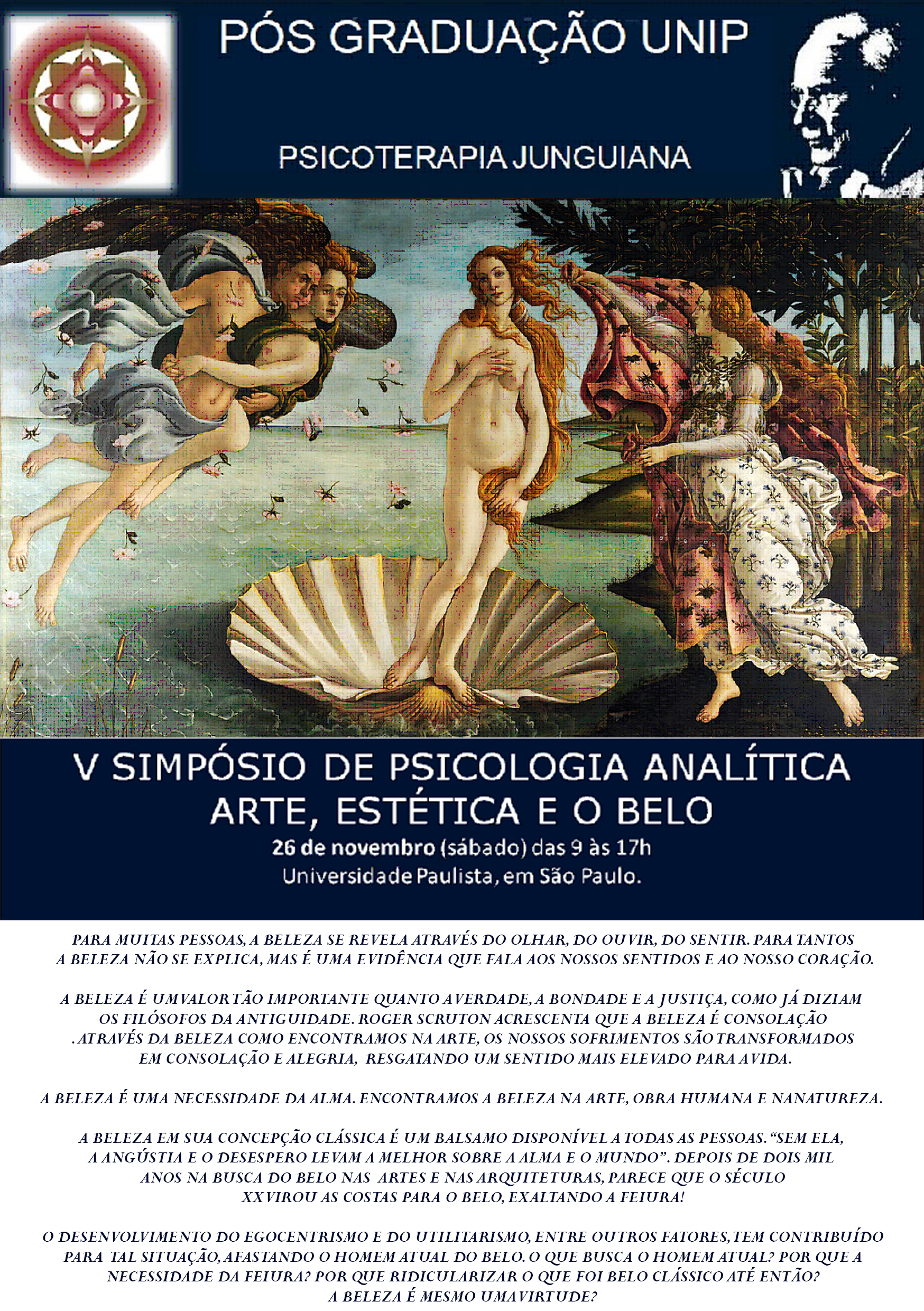 V Simpósio de Psicologia Analitica Arte, Estética e o Belo