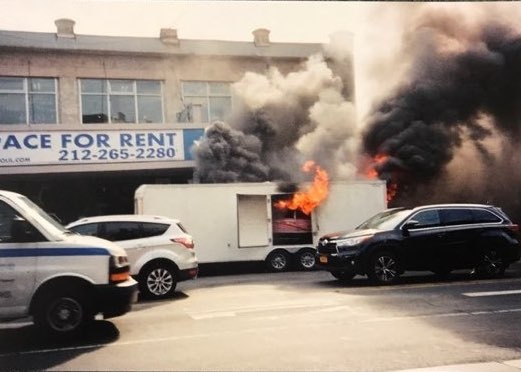 Burned Car in Brooklyn Postcard